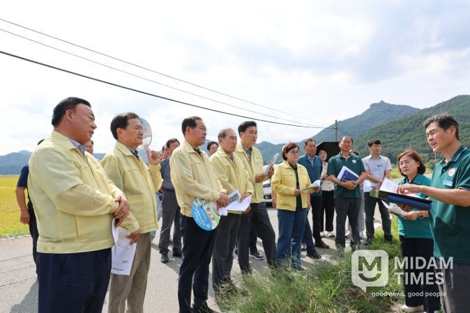 장흥군의회, 벼 깨씨무늬병 발생 현장방문