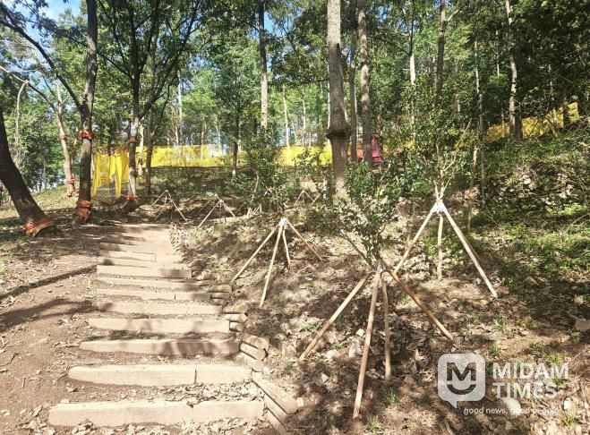 강진군 산림공원 내 어린이 밧줄 체험시설