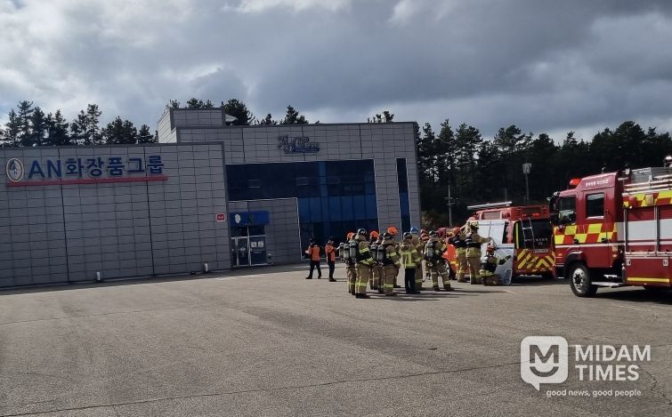 충북형 화재진압 전술 훈련