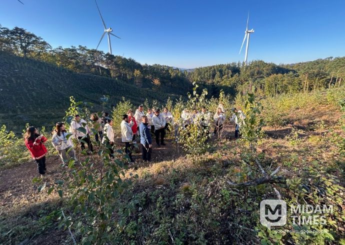 한몽그린벨트사업 한국연수단 견학(목재수확 조림지)