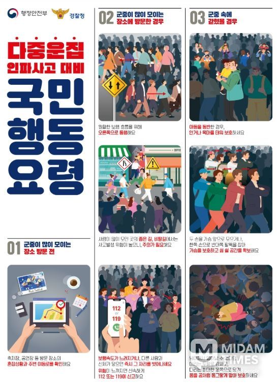 다중운집인파사고 대비 국민행동요령