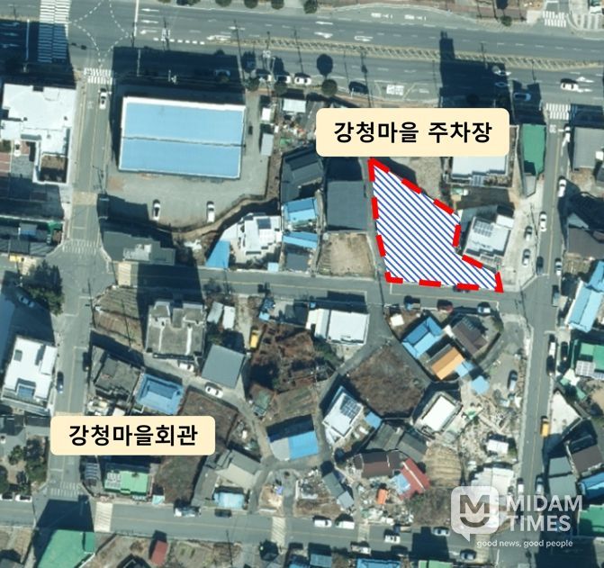 ‘사천시, 용강동 강청마을 주차장 조성공사 준공’