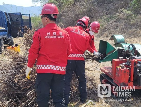 양산국유림관리소 영농부산물 파쇄·수거·운반·처리반 운영