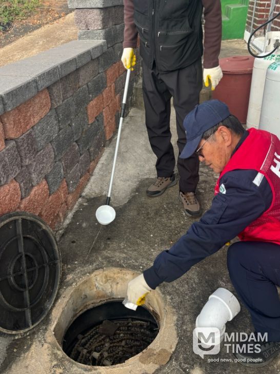 고성군보건소, 동절기 모기 유충 방제 사업