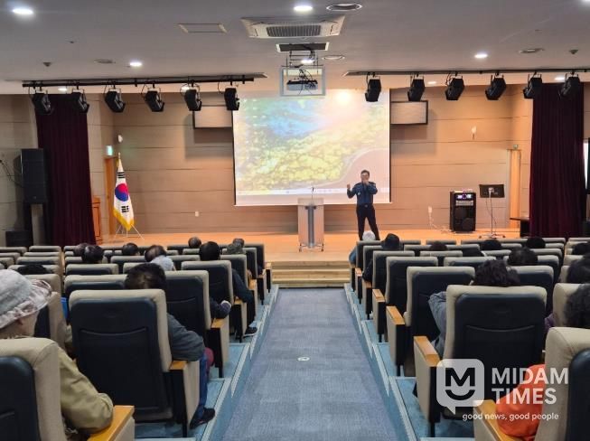 남해군 창선노인대학, 류정식 창선파출소장 초청 특강