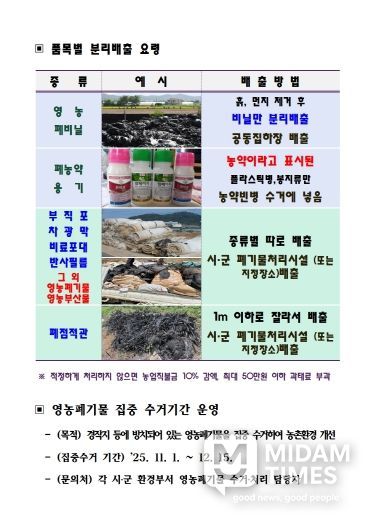 영농폐기물 분리배출 요령