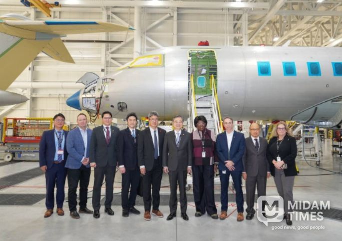 캐나다 봄바르디어社 조립공장 방문한 조현 장관