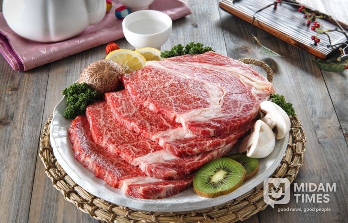 APEC 정상 만찬에 제공된 '경주천년한우' 정육 모습