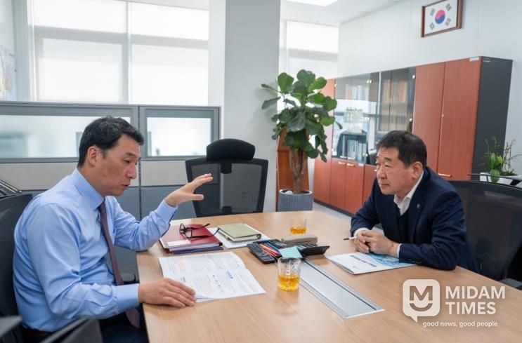 이재영 증평군수 하종목 지방재정국장 면담