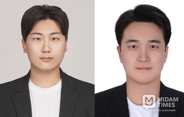 경상국립대학교 성재경 교수 연구팀(왼쪽부터 대학원생 김석진 씨, 성재경 교수).