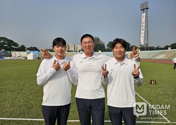 예천군청 장지호선수, 2025 아시아 선수권대회 은메달 획득-장지호, 서민기, 김예찬