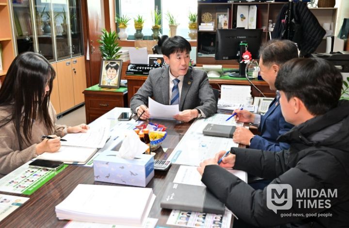 백현조 산업건설위원장, 진장·명촌 토지구획정리사업지구 도로정비사업 업무협의 간담회