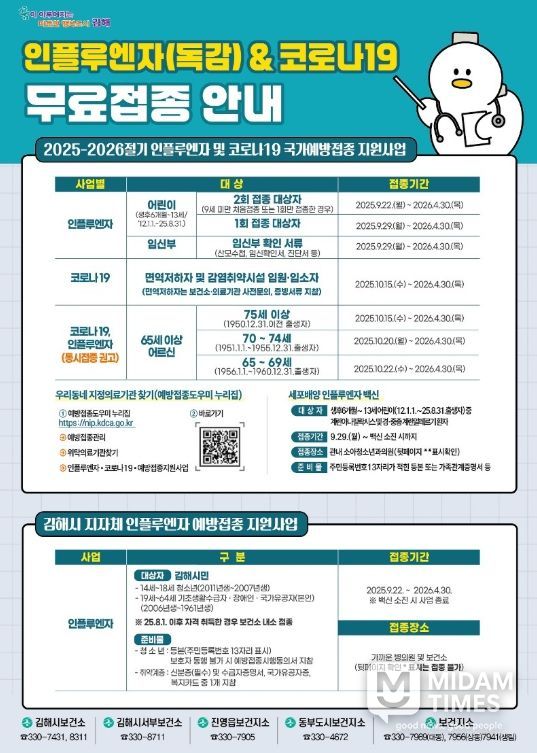 “인플루엔자 예방접종 서둘러요”