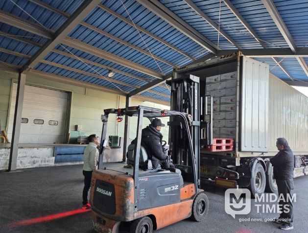 영주 사과 11톤, 싱가포르 수출길 올라