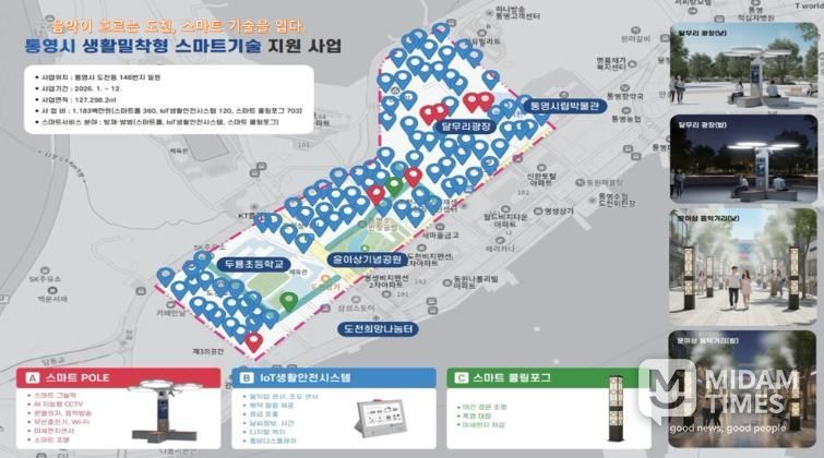 통영시, 2026년 생활밀착형 스마트기술 지원사업 공모 선정 2(사업계획도)