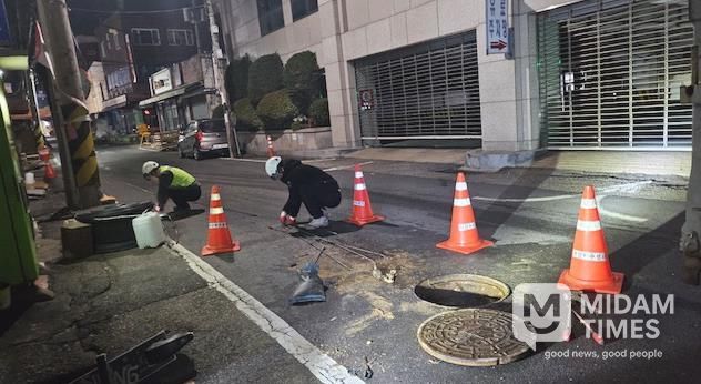 야간 오수역류 민원 해소