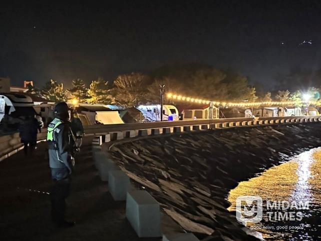 사천해경이 2025년 올해 해맞이 행사 안전관리 했던 모습