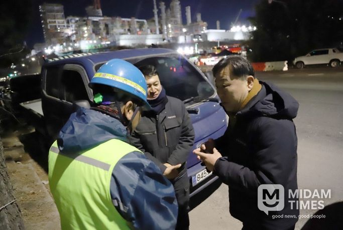 김종훈 구청장 새벽시간 노동자 현장 방문