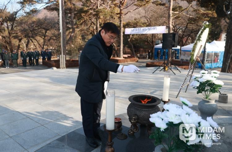 2026년 영월군 신년 충혼탑 참배