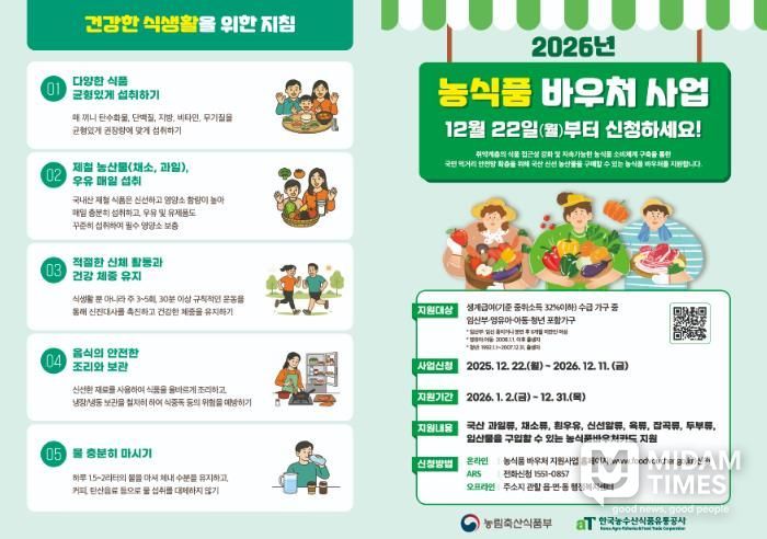 통영시, 2026년 농식품바우처 이용 지원 확대