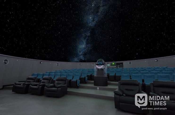 밀양아리랑우주천문대 천체투영관 전경