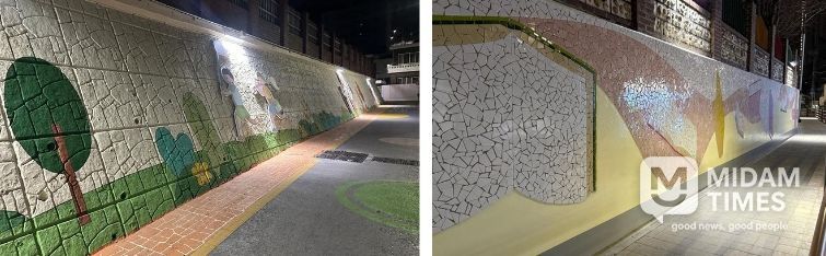 부산진구, 초읍·가야초등학교 노후 옹벽 경관 개선사업 준공