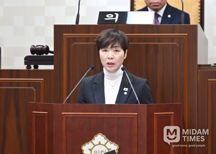 제291회 임시회 제1차 본회의에서 김미희 의원 5분 자유발언 모습