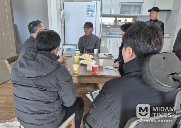 9일 북산면 대곡리 주민 면담