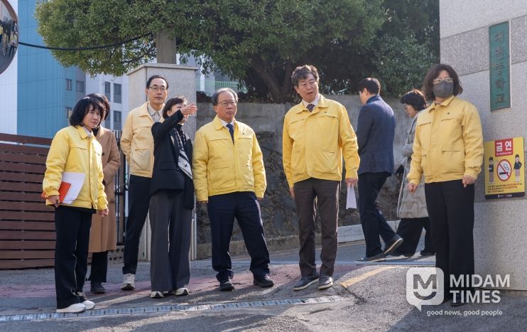 통학로 점검 모습