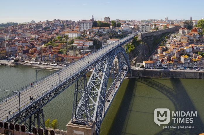 포르투 도심 연결 루이스1세 다리