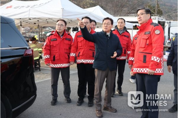 도지사,함양산불현장상황점검