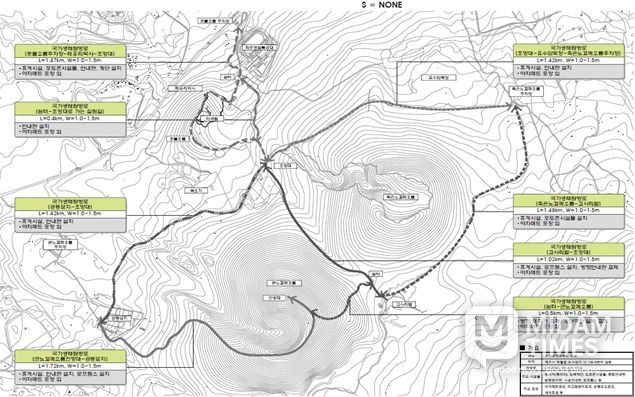 노꼬메오름 종합계획도