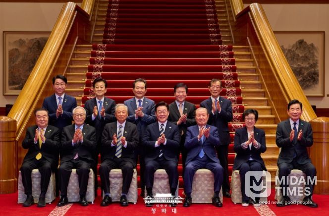 더불어민주당 상임고문단 오찬 간담회(청와대)