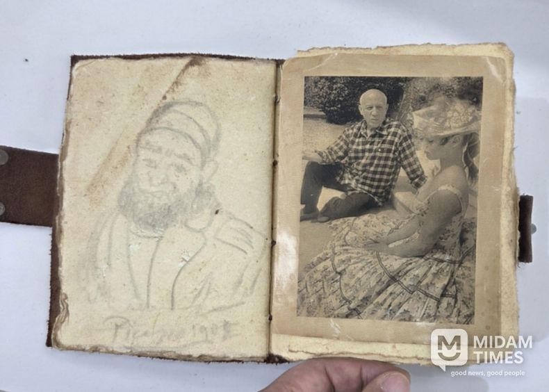 피카소의 수첩 실물 사진(사진제공=K trendy NEWS)