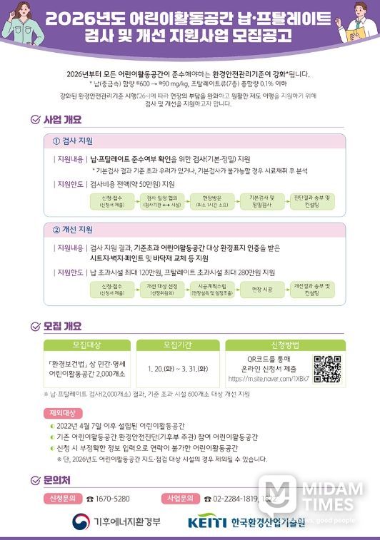 여수시, 어린이활동공간 납·프탈레이트 검사·개선 지원