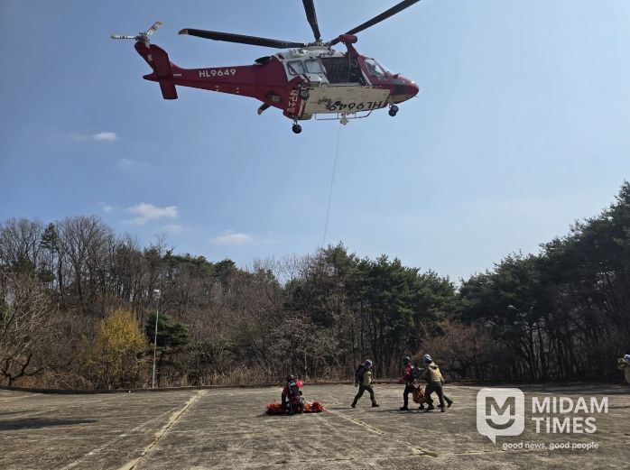 팔공산 산악구조대, 산악사고 대비 합동 훈련