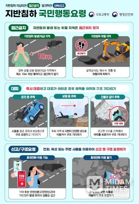 지반침하 국민행동요령