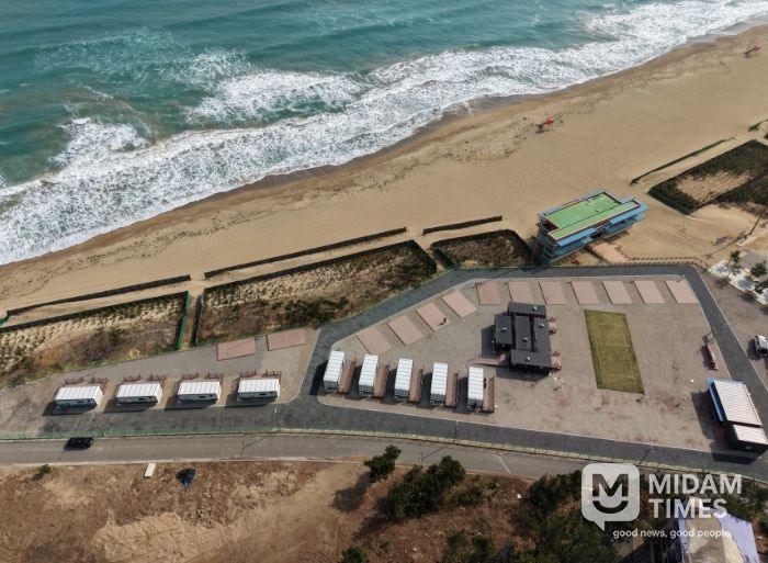 포항시가 근로자들의 휴식과 재충전을 위한 문화공간으로 조성한 ‘근로자 다목적 야영장’ 전경.