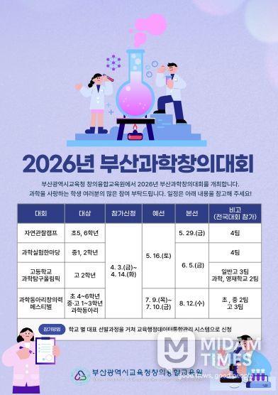‘2026 부산과학창의대회’ 참가자 모집