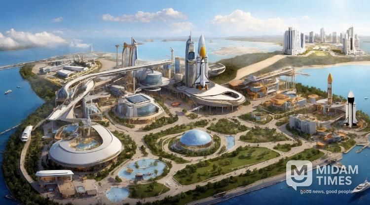 고흥군, 우주항공복합도시 특별법 제정 ‘전방위 대응’ - 우주산업 클러스터 조감도.