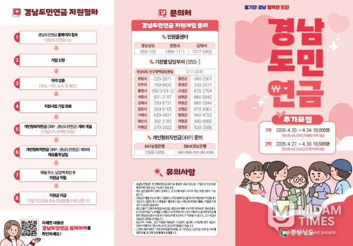 남해군, 경남도민연금 가입자 추가 모집