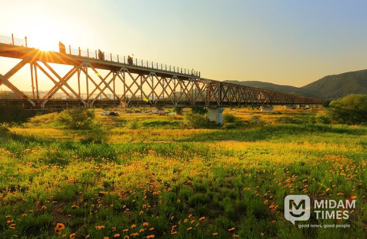 김해낙동강레일파크 `왕의 노을` 모습 낙조 모습